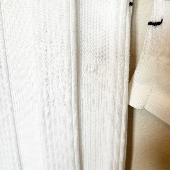 Cabi Dashes Sweater Long Duster White Button Front Ribbed Sz Small - Picture 7 of 8